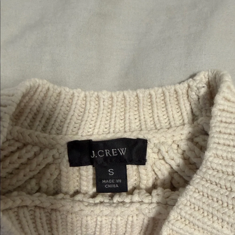 J. Crew Women's Cream Knit Sweater